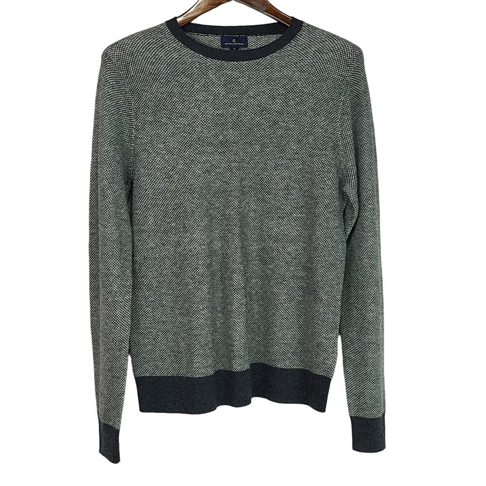 Brooks Brothers Men's Crew Neck Long Sleeve Wool Blend Sweater Size Medium
